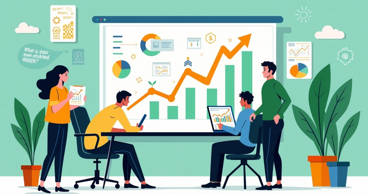Ilustração vibrante de um grupo diversificado trabalhando juntos para aumentar vendas online com Dropify.