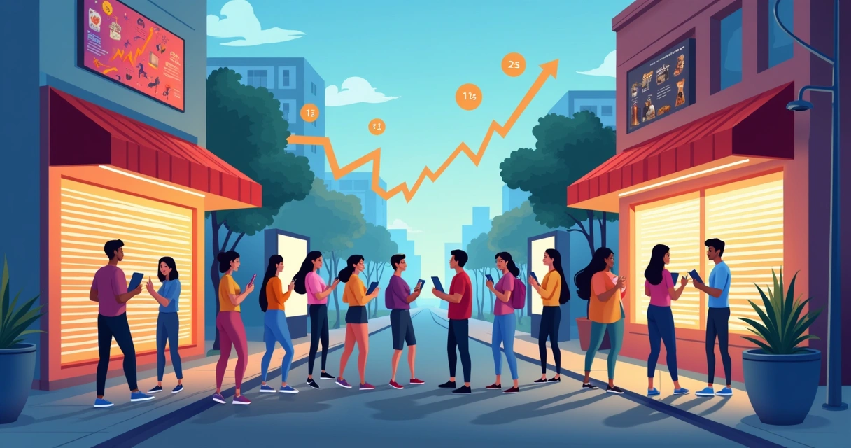 Ilustração do impacto da crise do varejo tradicional, mostrando transformação e crescimento do dropshipping no Brasil.